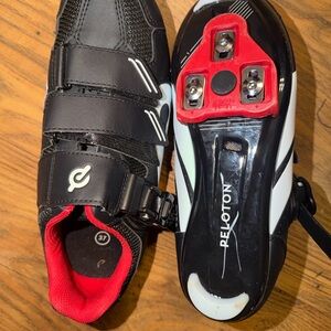 Peloton Black and Red Cycling Shoes